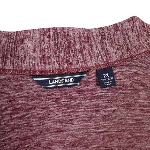 Lands End Size 2X Cardigan Lightweight Tunic Jacket Long Sleeve Stretch Pockets - Picture 3 of 9